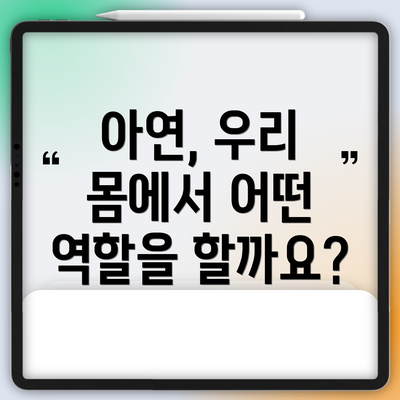 아연, 우리 몸에서 어떤 역할을 할까요?