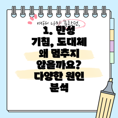 1. 만성 기침, 도대체 왜 멈추지 않을까요? 다양한 원인 분석