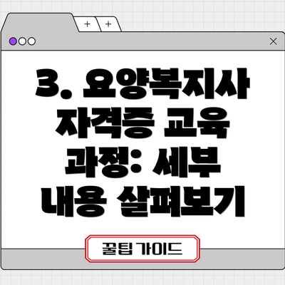 3. 요양복지사 자격증 교육 과정: 세부 내용 살펴보기