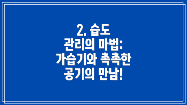 2. 습도 관리의 마법: 가습기와 촉촉한 공기의 만남!