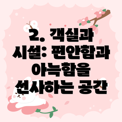 2. 객실과 시설: 편안함과 아늑함을 선사하는 공간