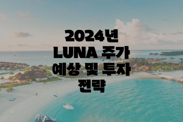 2024년 LUNA 주가 예상 및 투자 전략