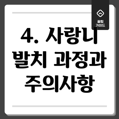 4. 사랑니 발치 과정과 주의사항